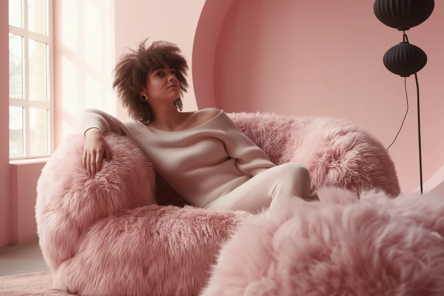 oversized plush sofa