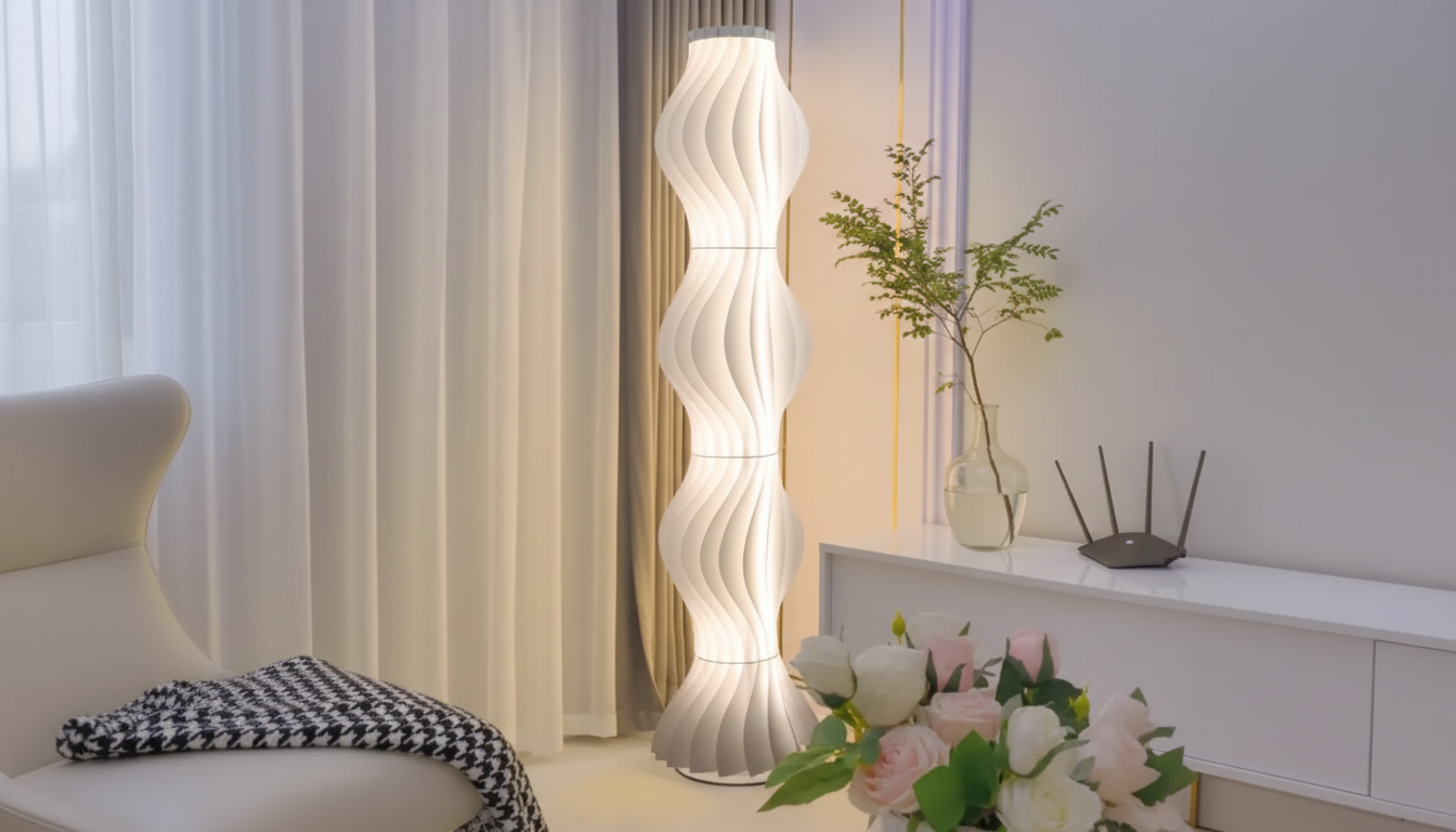 Dimmable LED Corner Floor Lamp for Cozy Room Glow