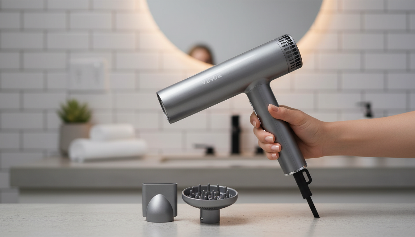 Fast 1875W Hair Dryer: Brushless Motor + Negative Ions