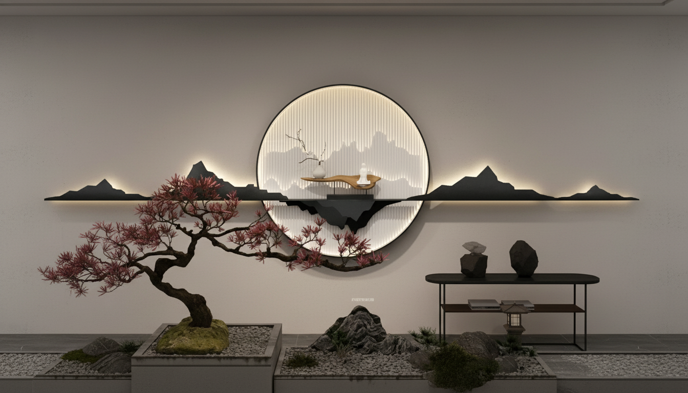 Iron Art Wall Pendant Light for Entryway & Living Room
