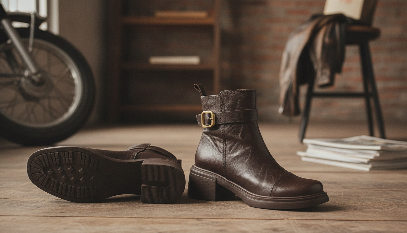 Moto-Inspired Leather Ankle Boots: High-Heels Guide