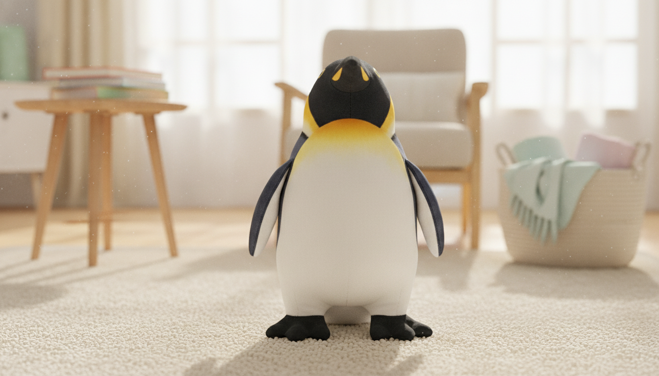 Realistic Standing Emperor Penguin Plush for Kids & Collectors
