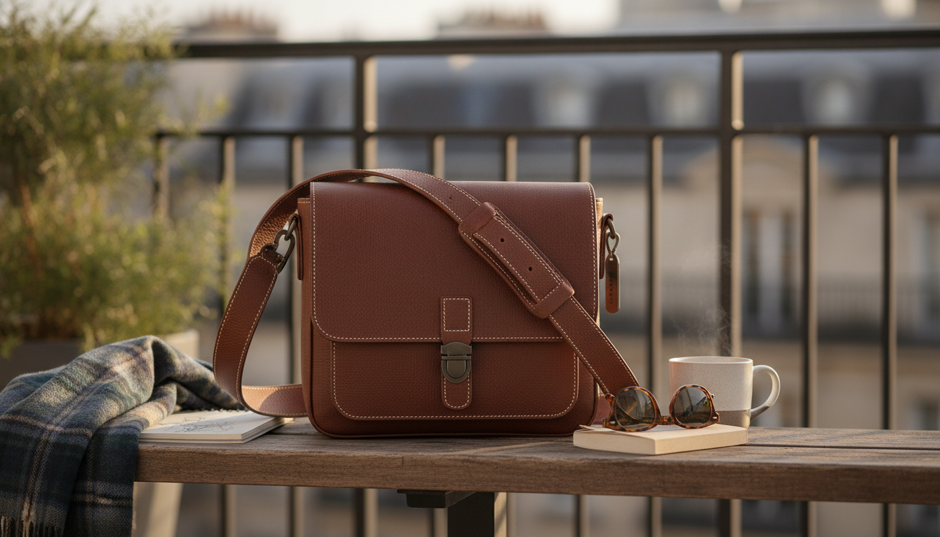 Square Leather Messenger Bag: Structured Style for Every Day