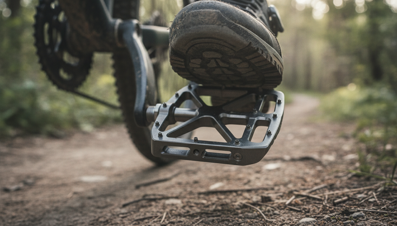 Ultralight Titanium 3-Bearing Flat Pedals: More Grip