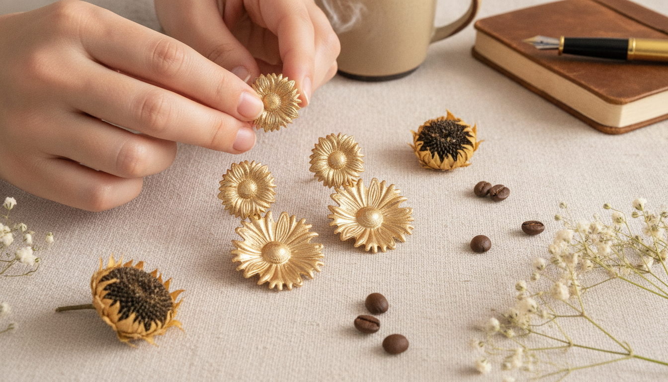 Vintage Gold Sunflower Stud Earrings: Style, Care & Gifts