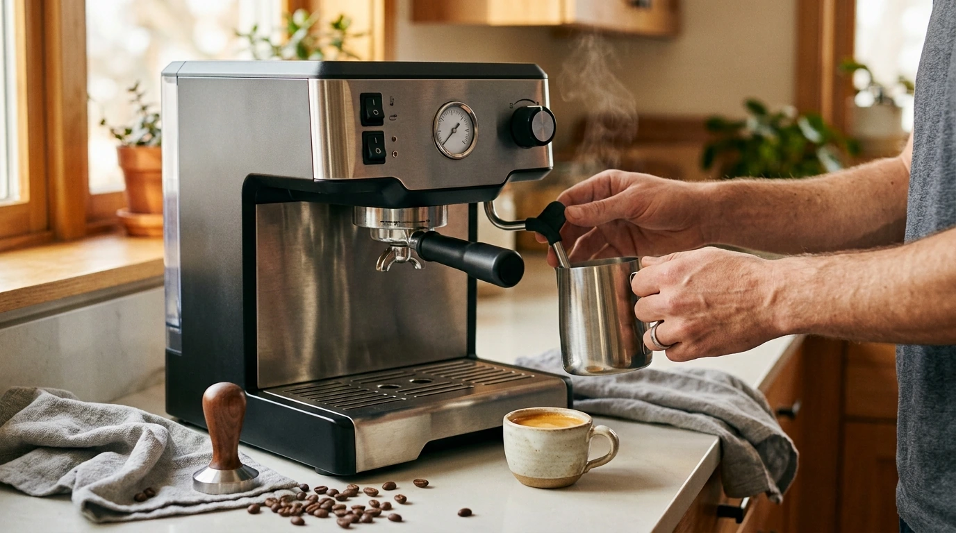 15-Bar Espresso & Steam Wand Guide for Home Lattes