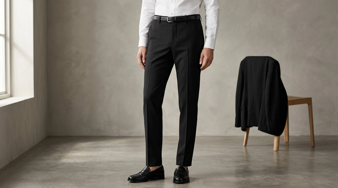 Prada Black Virgin Wool Pants: Sleek Zipper Closure