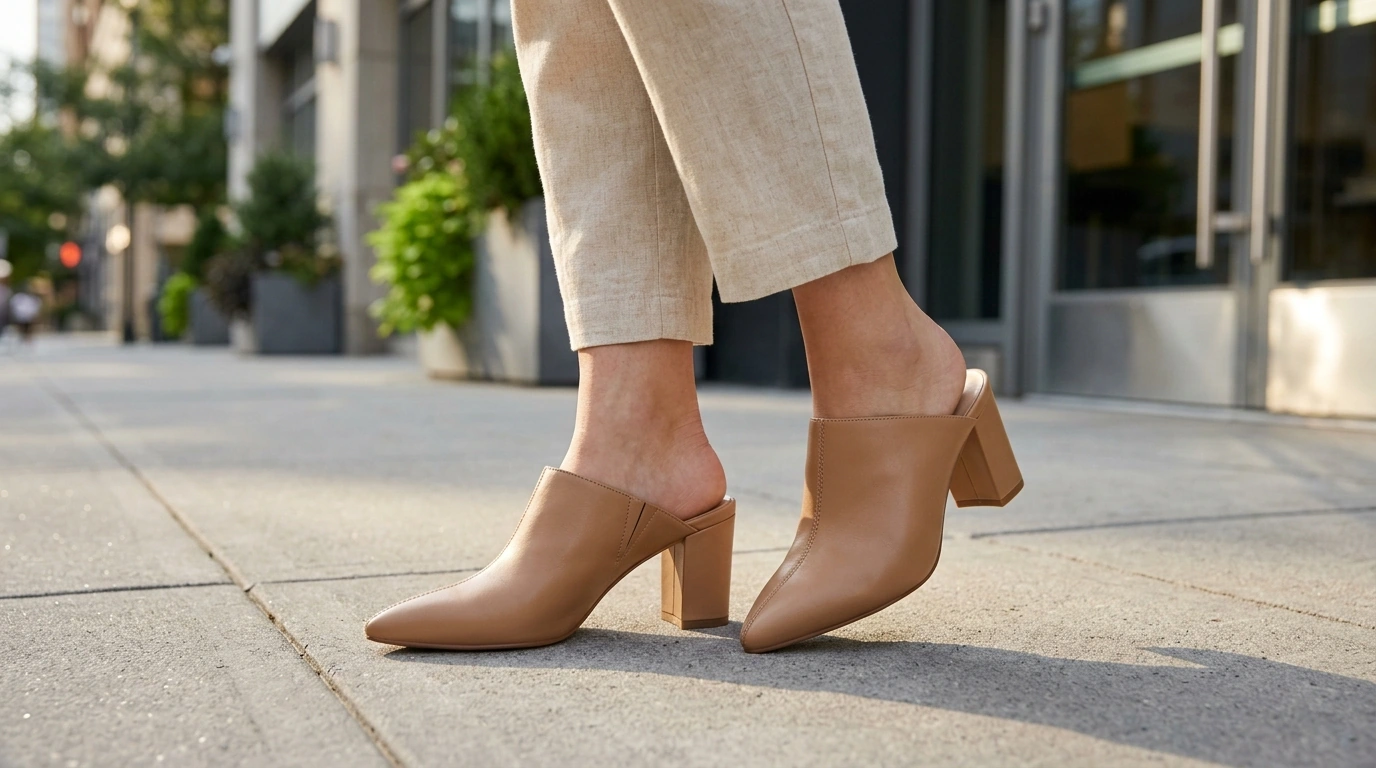 Summer Leather Mules: Pointed Toe, Chunky Heel Fit Guide